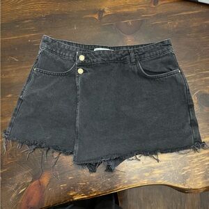 Zara Black Denim Women's Skort